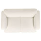 Dorset 2-piece Upholstered Round Track Arm Sofa Set White