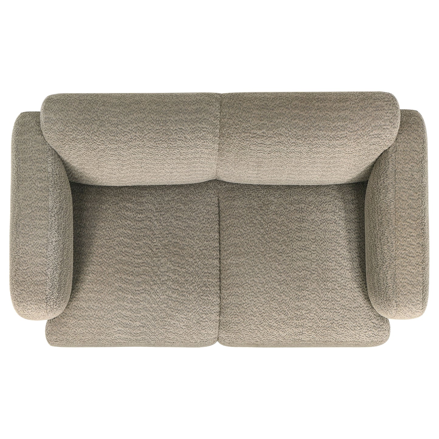 Dorset 2-piece Upholstered Round Track Arm Sofa Set Brown