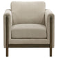 Islington 3-piece Upholstered Panel Arm Sofa Set Taupe