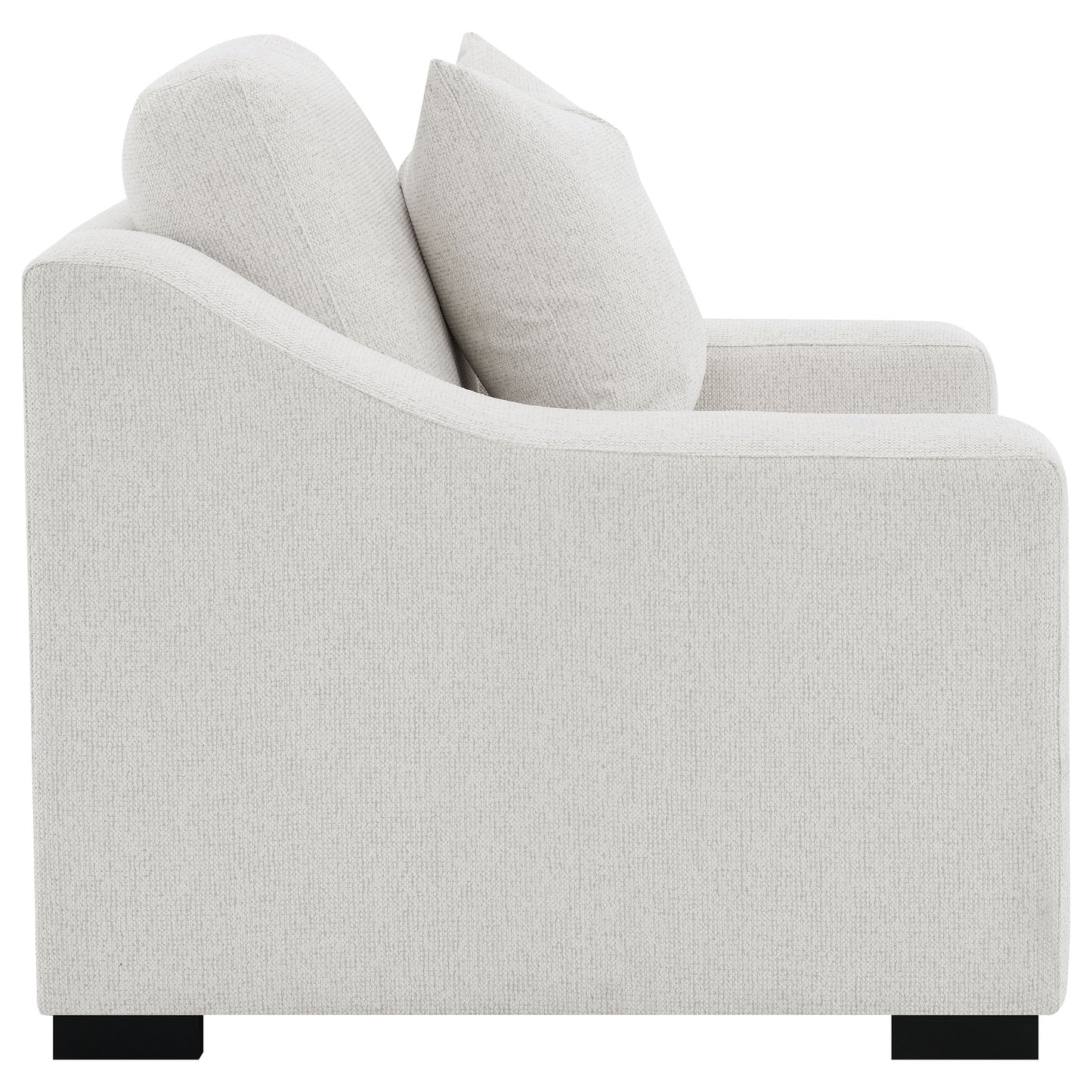 Ashlyn Fabric Upholstered Track Arm Accent Chair Sand