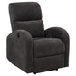 Grant Fabric Upholstered Power Recliner Chair Charcoal Grey