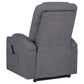 Louie Chenille Upholstered Power Lift Massage Chair Grey