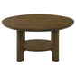 Ottowa 35-inch Round Wood Cocktail Coffee Table Brown