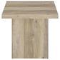 Devar Square Engineered Wood End Table Distressed Pine