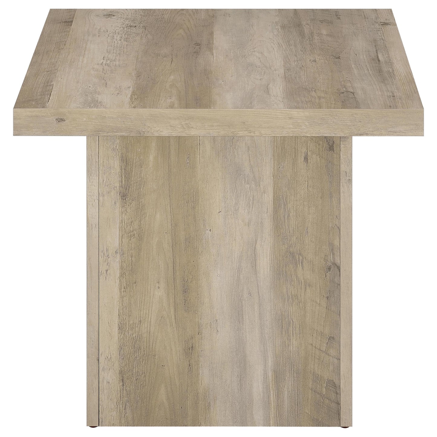 Devar Square Engineered Wood End Table Distressed Pine