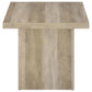 Devar Square Engineered Wood End Table Distressed Pine