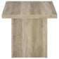 Devar Square Engineered Wood End Table Distressed Pine