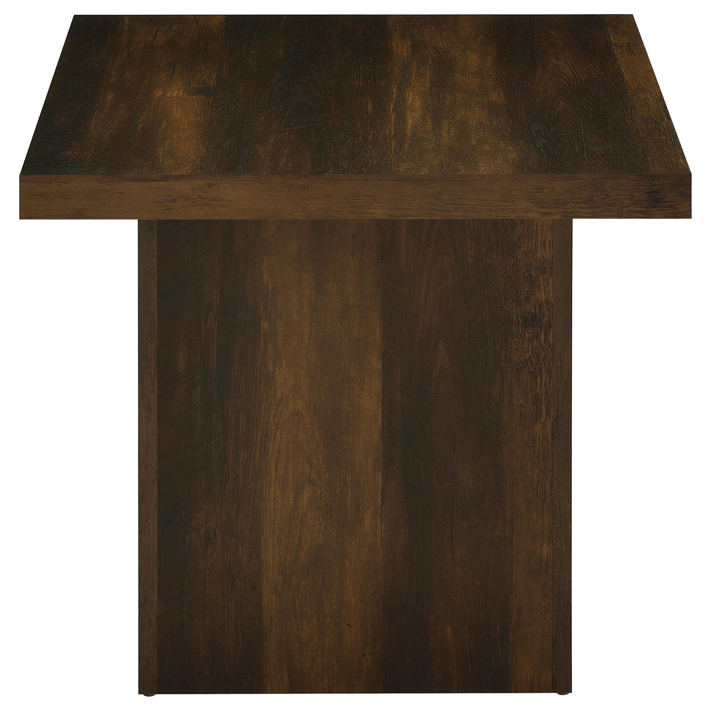 Devar Square Engineered Wood Side End Table Dark Pine