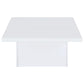 Devar 3-piece Square Coffee End Table Set White High Gloss