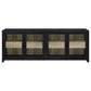 Denison 79-inch 4-door TV Stand Media Console Black