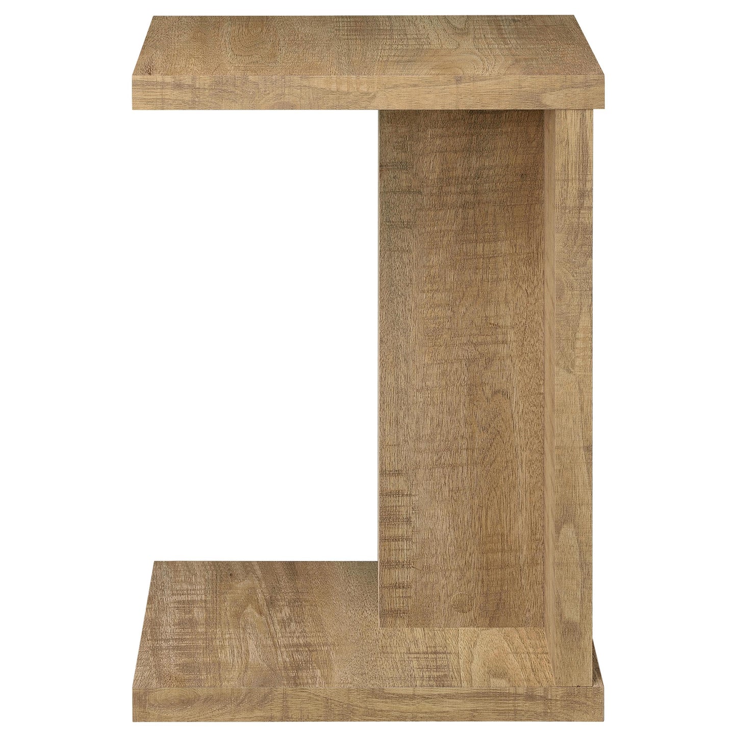 Clower Engineered Wood C-Shaped Sofa Side Table Mango