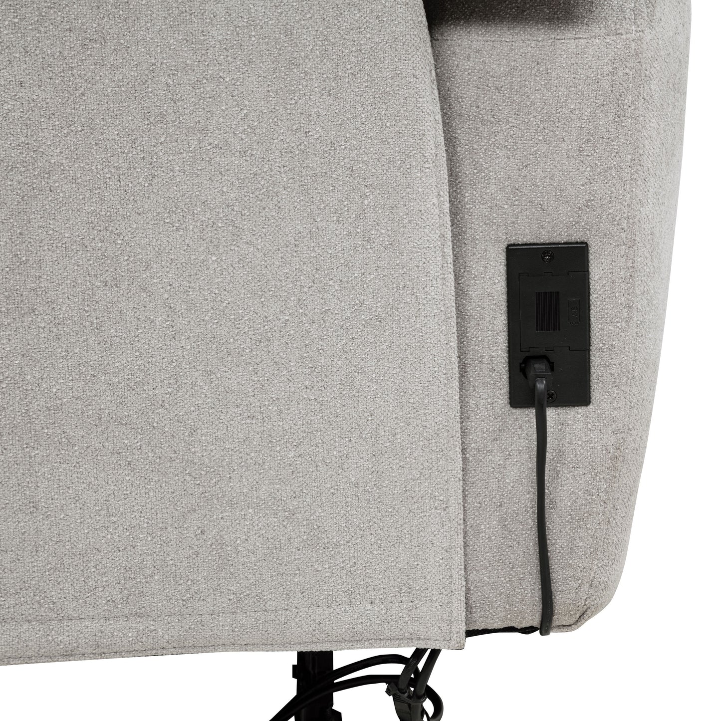 Sylmar Chenille Upholstered Power Reclining Loveseat Dove Grey