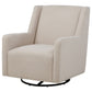 Sorrel Fabric Upholstered Swivel Glider Arm Chair Latte