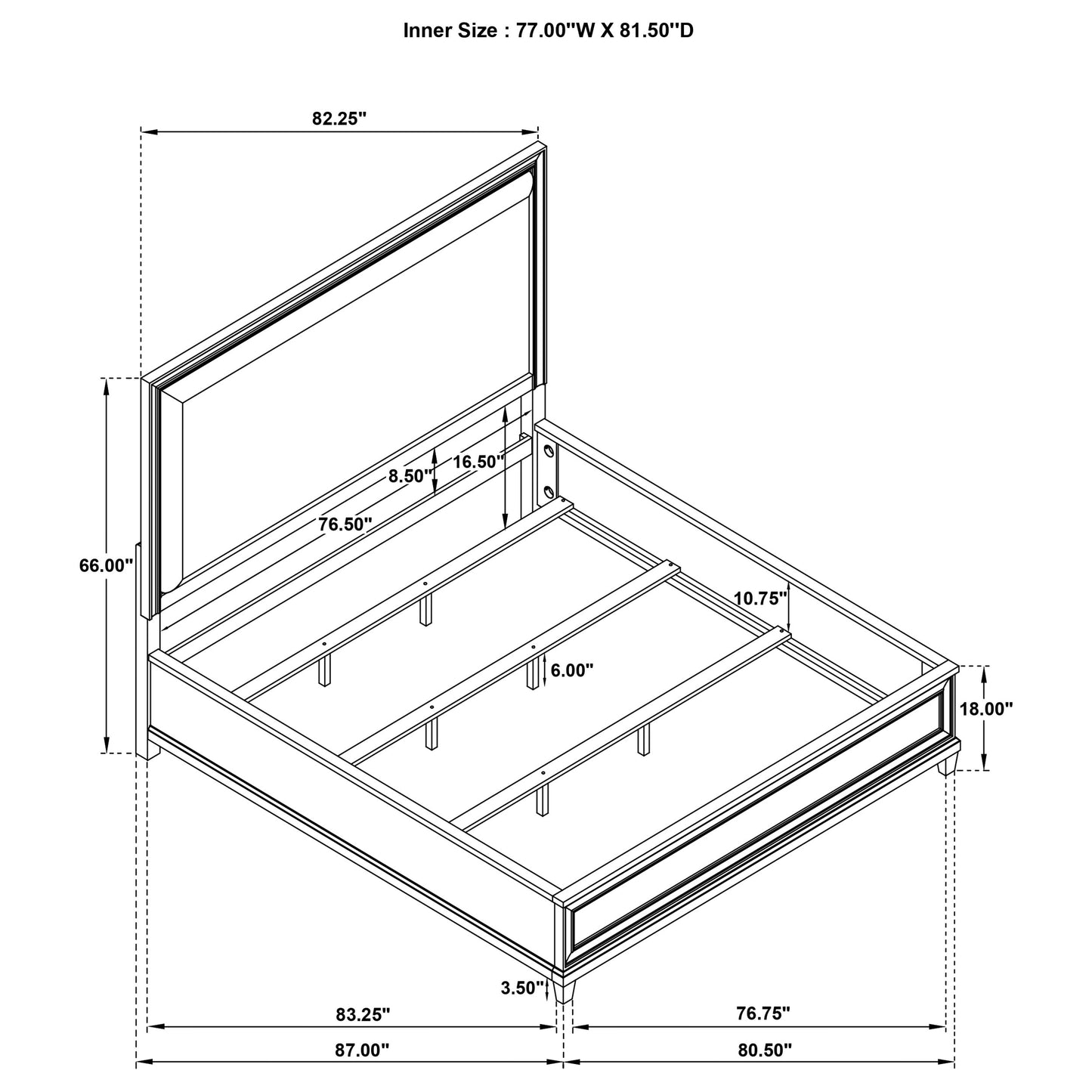 Pembroke 4-piece Eastern King Bedroom Set Washed Oak