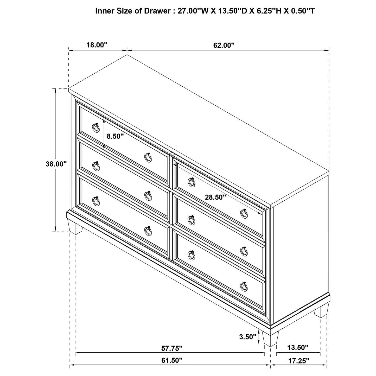 Pembroke 5-piece Queen Bedroom Set Washed Oak