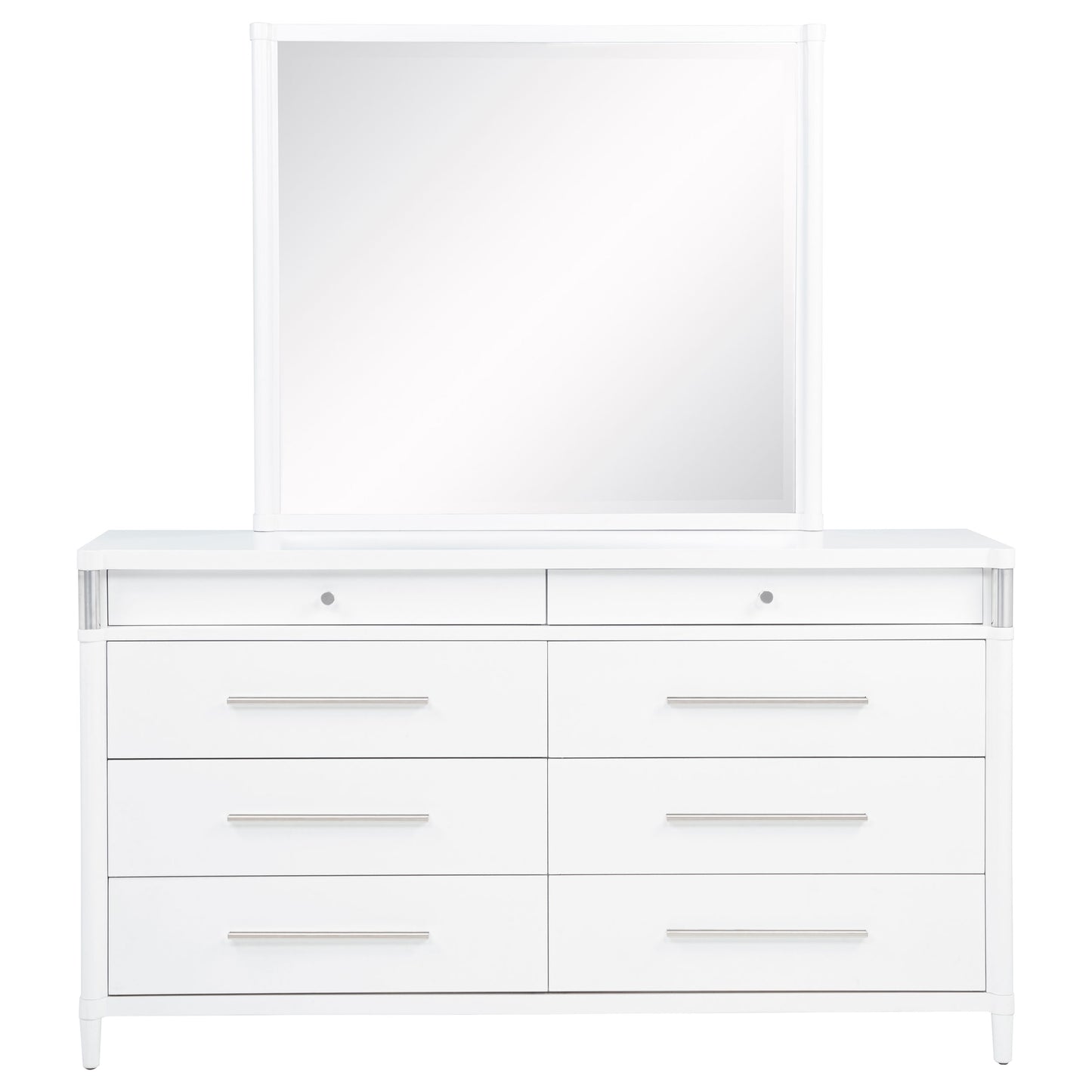 Gracemont 8-drawer Bedroom Dresser with Mirror White