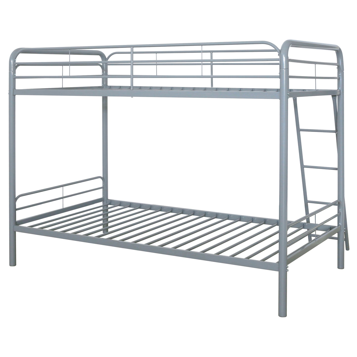 Carson Metal Twin Over Twin Bunk Bed Glossy Silver