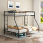 Carson Metal Twin Over Full Bunk Bed Glossy Black