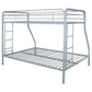 Carson Metal Twin Over Full Bunk Bed Glossy Silver