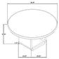 Leandro 7-piece Round Dining Table Set Burnished Black
