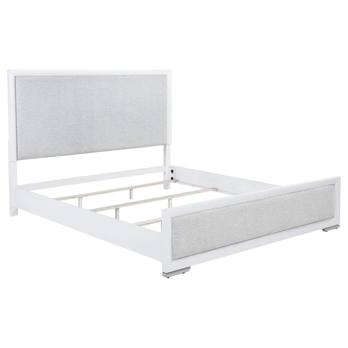 Gracemont 57-inch Eastern King Panel Bed Grey and White