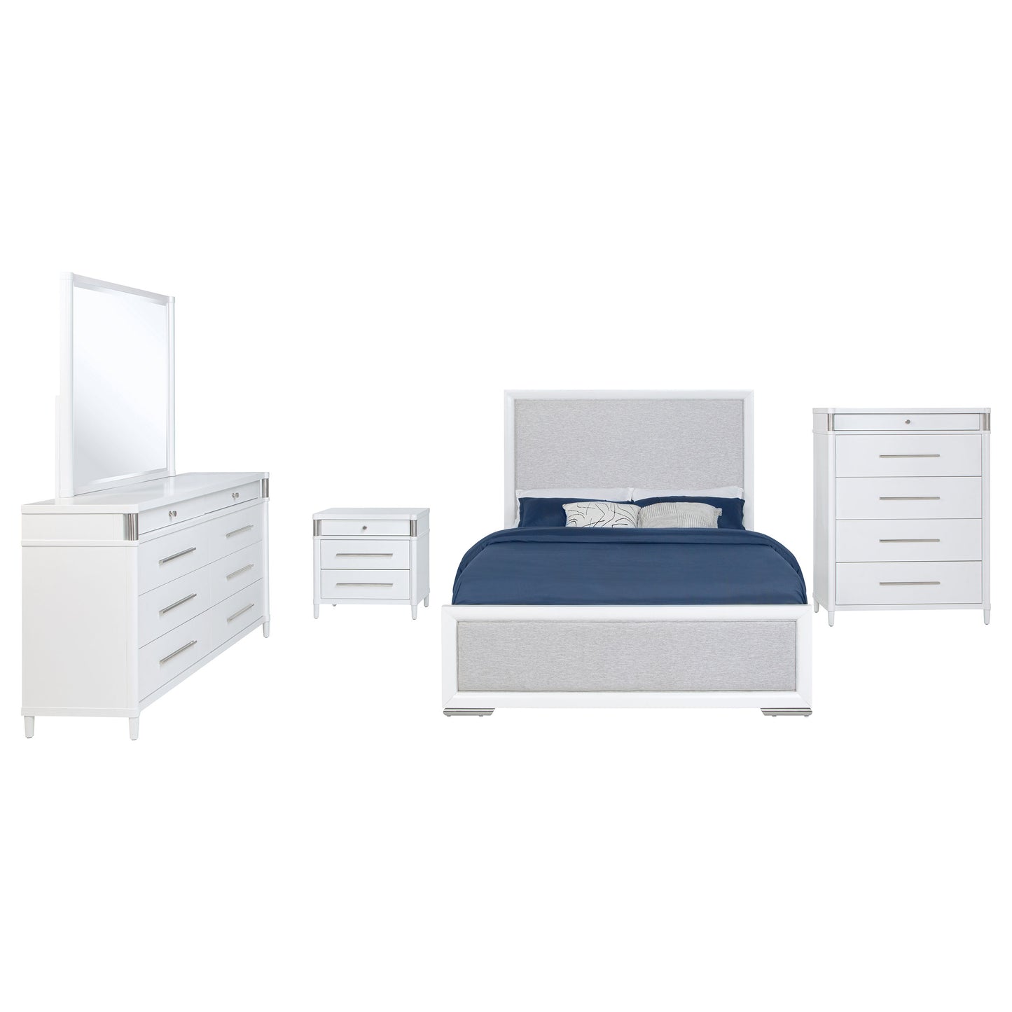 Gracemont 5-piece California King Bedroom Set White