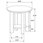 Ottowa 2-piece Round Wood Coffee Table Set Light Oak