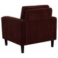 Ruth 3-piece Fabric Upholstered Track Arm Sofa Rust Red