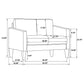 Ruth 3-piece Fabric Upholstered Track Arm Sofa Rust Red