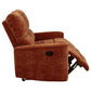 Navarro Chenille Upholstered Reclining Loveseat Burnt Orange