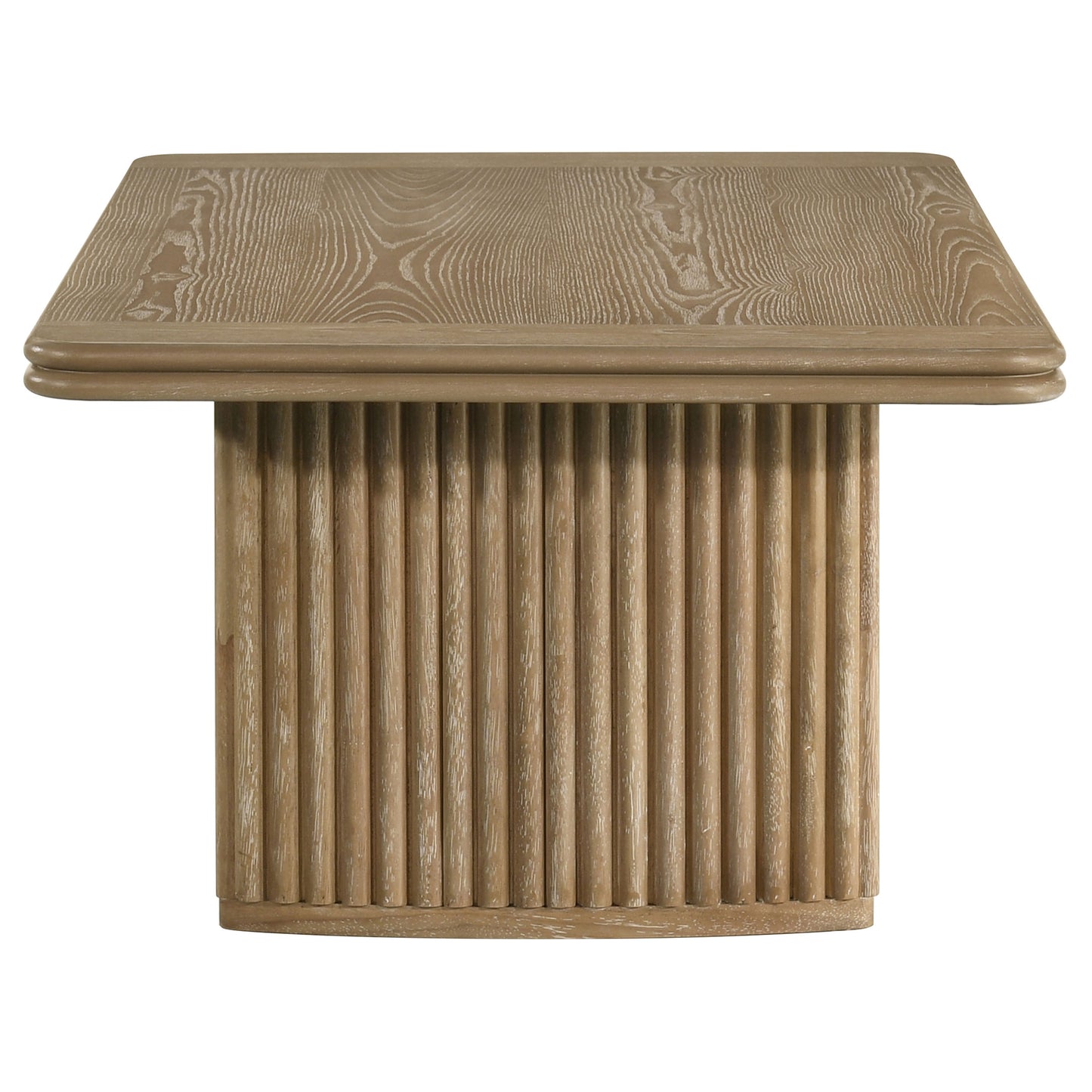 Adina 2-piece Wood Coffee Table Set Distressed Light Brown