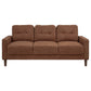 Bowen II 2-piece Fabric Upholstered Track Arm Sofa Set Rust
