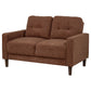 Bowen II Fabric Upholstered Track Arm Loveseat Rust