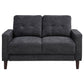 Bowen II 3-piece Upholstered Track Arm Sofa Set Steel Grey