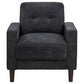 Bowen II 3-piece Upholstered Track Arm Sofa Set Steel Grey