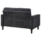 Bowen II Fabric Upholstered Track Arm Loveseat Steel Grey