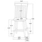 Andrews 5-piece Round Counter Height Dining Set Light Ash