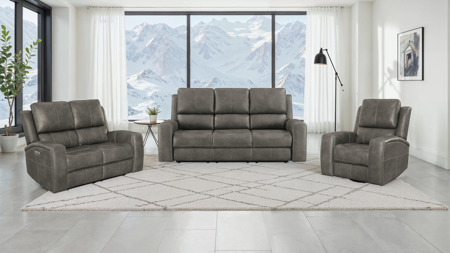 Brickston Triple Power Swivel Glider Recliner Charcoal