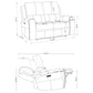 Brickston Triple Power Reclining Loveseat Grey
