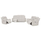 Kennett 3-piece Chenille Power Reclining Sofa Set Ivory