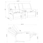 Sylmar 3-piece Chenille Power Reclining Sofa Set Dove Grey