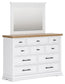 Ashbryn King Panel Storage Bed with Mirrored Dresser, Chest and Nightstand