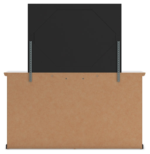 Maribel Full Panel Bed with Mirrored Dresser, Chest and Nightstand