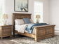 Feddinger Queen Panel Bed with Mirrored Dresser