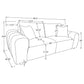 Burnett 2-piece Chenille Upholstered Sofa Set Burnt Orange
