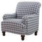 Glenn Upholstered English Arm Accent Chair Blue