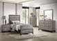 Valen Wood Twin Panel Bed Light Taupe
