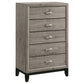 Valen 5-drawer Bedroom Chest of Drawers Light Taupe