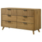Bennett 6-drawer Bedroom Dresser Cabinet Light Oak
