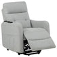 Dayes Upholstered Power Lift Recliner Chair Light Grey